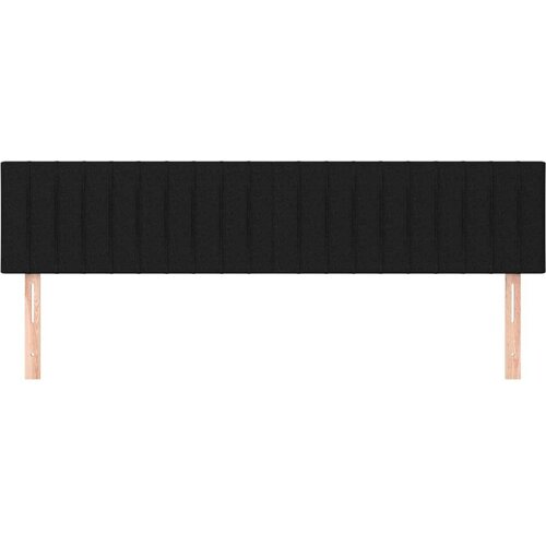  Uzglavlja 2 kom crna 100x5x78/88 cm od tkanine Slike