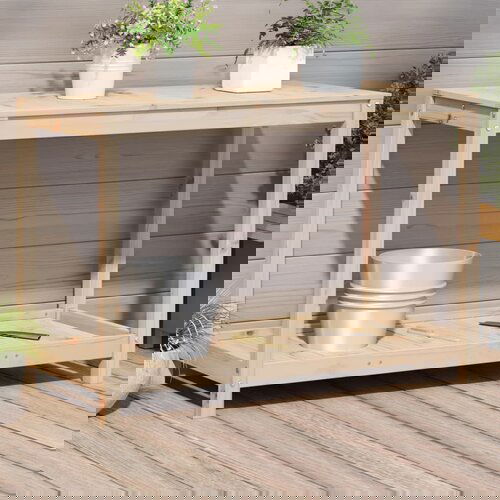 Furnova Miza za sajenje s polico 108x50x75 cm trdna borovina, (21922115) Slike