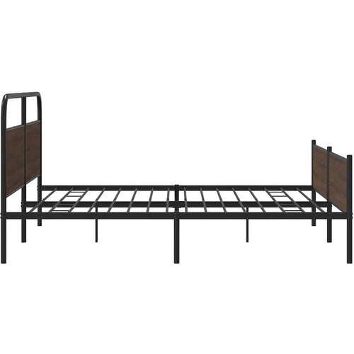 VidaXL metalni okvir kreveta bez madraca smeđa boja hrasta 180x200 cm Slike