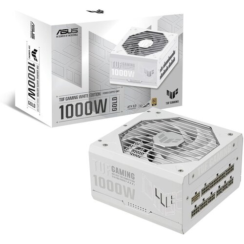 Asus PSU TUF-GAMING-1000G-WHT1000W 80Plus Gold;Full modular1x16pin;4&amp;times;8 pin;5 x SATA Slike