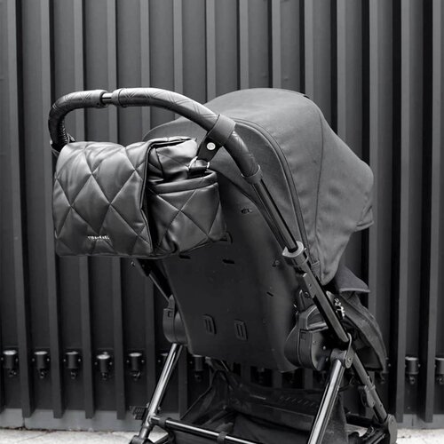 Tiba+Marl torba za previjanje nova eco compact quilted faux black Slike