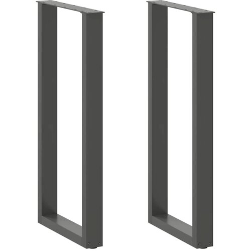 vidaXL Noge kavne mizice U-oblika 2 kosa antracit 50x(100-101)cm jeklo Cene