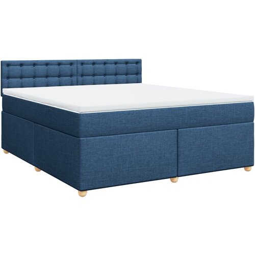 vidaXL Box spring postelja z vzmetnico modra 180x200 cm blago, (21311024) Cene