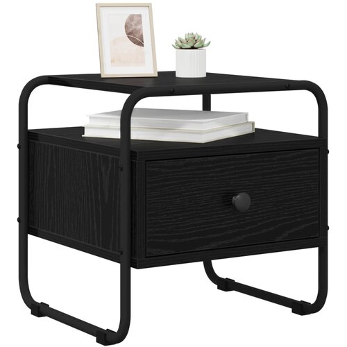 Noćni ormar Crni hrast 40 x 39,5 x 40 cm Konstruirano drvo Slike