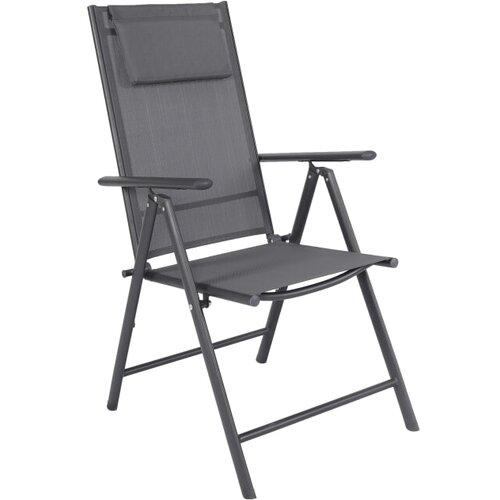 SUNFUN Vrtni stol Fiesta (55 x 72 x 107 cm, aluminij in tekstil, antracit) Cene