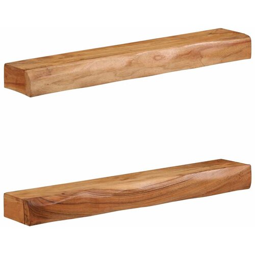 VidaXL Stenske police 2 kosa 80x17x8 cm masivni les akacija Slike