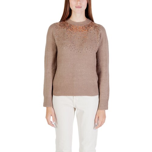 Jacqueline De Yong Puloverji Jdyamina L/S O-Neck Sequin Pullover Knt 15359708 Bež Slike