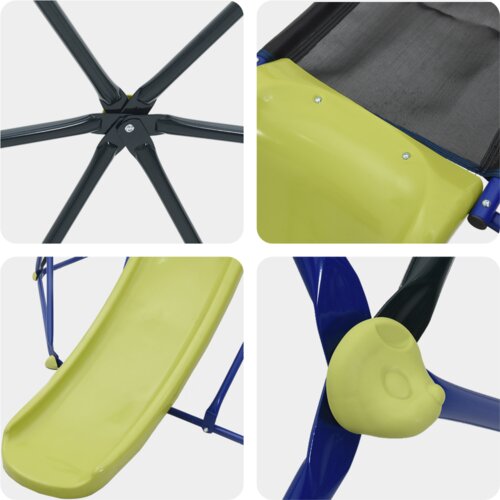 VidaXL piknik Dome s Toboganom za djecu 3-10 godina 247 cm 200 kg Slike