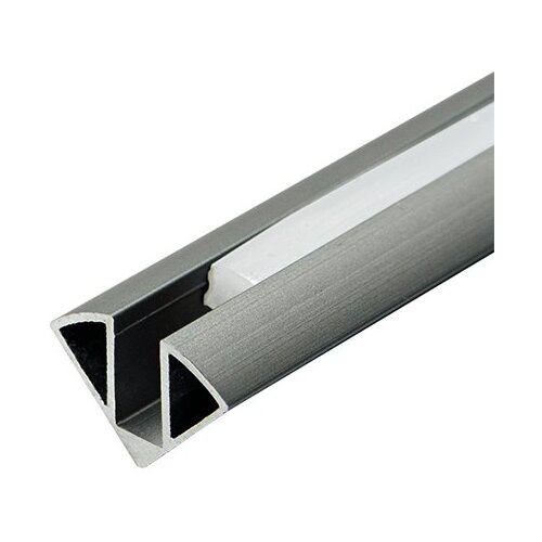 Mitea Lighting aluminijumski profil za led trake tamno sivi ugaoni 11.2x11.2x2000mm set sa difuzorom M603-GR Cene
