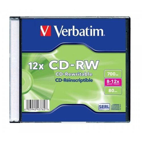 Verbatim CD-RW 700MB 8-12X 43148 43147 disk Slike