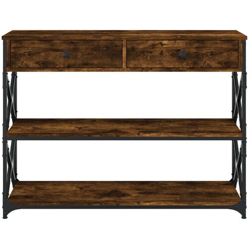  Konzolni stol boja hrasta 100x28x75 cm od konstruiranog drva Slike