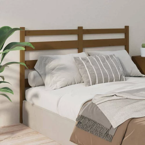  Uzglavlje za krevet boja meda 156 x 4 x 100 cm masivna borovina