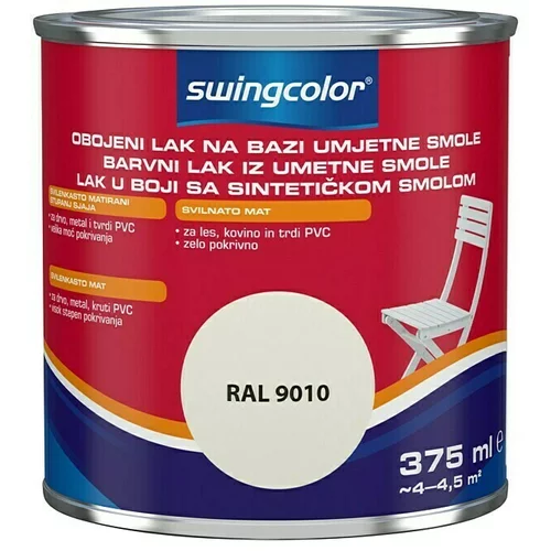 SWINGCOLOR Barvni lak iz umetne smole Swingcolor (bele barve, svilnato mat, 375 ml)