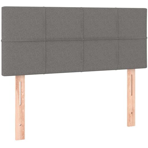  box spring s madracem LED tamnosivi 90x200 cm tkanina Slike
