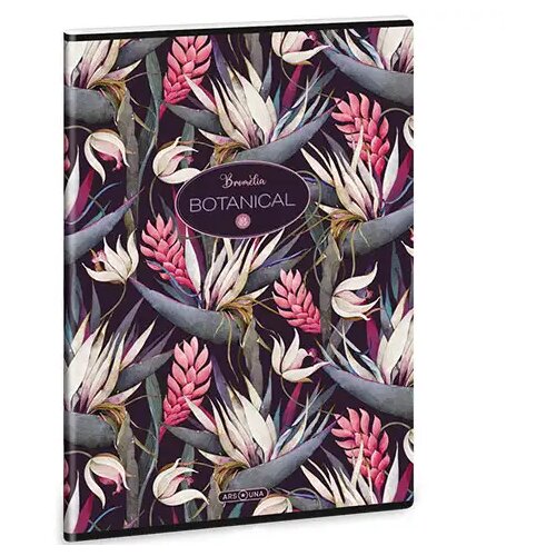 Ars Una Karo zvezek A4 40-listni z dodatnimi sponkami : Botanical Bromelia Slike