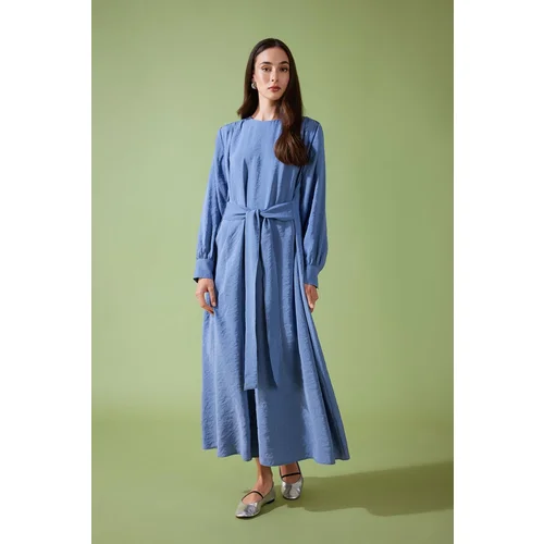 Defacto Regular Fit Crew Neck Long Sleeve Dress