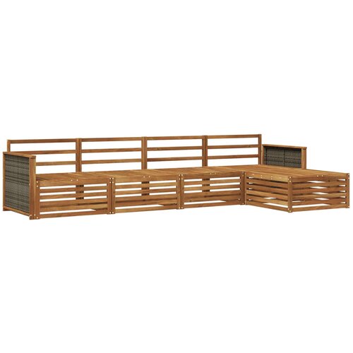 vidaXL Zunanja garnitura za sedenje 5 pcs Naravna Masiven les akacije, (5000281017) Cene