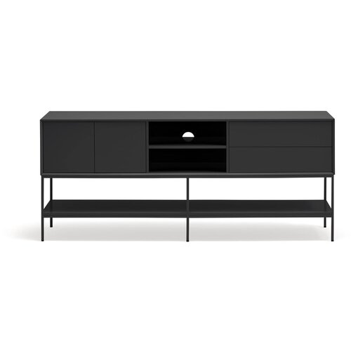 Teulat Črna TV omarica 175x74x45 cm Platt – Cene