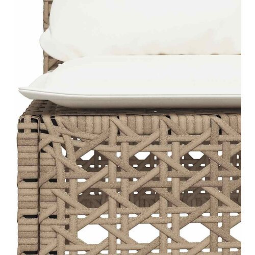 5-dijelni vrtni set sofa s jastucima bež od poliratana 63.5 x 63.5 x 62 cm Slike