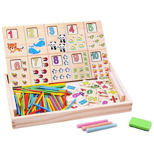  Drvena ploča za učenje matematike sa &amp;scaron;tapićima za brojanje Slike