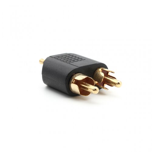  Adapter 3.5mm mu&amp;scaron;ki ulaz na 2 RCA mu&amp;scaron;ki ulaz, Crni Slike