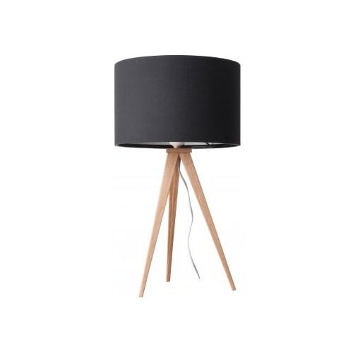 Zuiver črna namizna svetilka Tripod Wood Cene