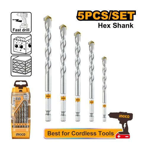 Ingco akdb6055 set hex burgija za beton 5/1 super ( AKDB6055 ) Cene