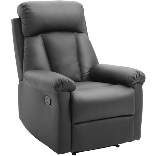 HOMCOM oblazinjen ergonomski naslanjač Relax fotelj z naslonom za noge, usnje 80 x 97 x 107cm, črn, (20755573) Cene