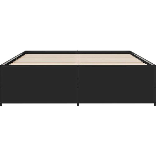 VidaXL okvir za krevet crni 160x200 cm konstruirano drvo i metal Slike