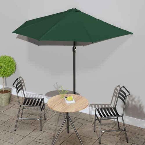 Balkonski suncobran s aluminijskom šipkom 270 x 144 cm zeleni Cene