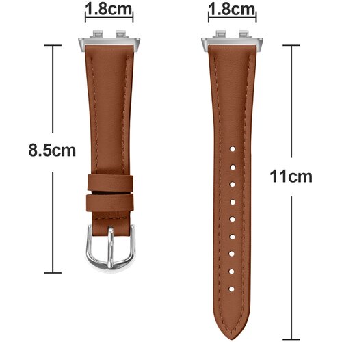 INF Huawei Usnjen Slim Trak za Band 11/11 Pro &ndash; Dvoslojno Usnje, Zaponka Brown, (5000264135) Cene