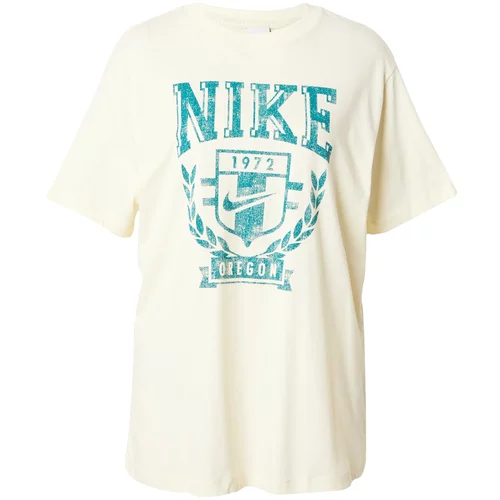 Nike Sportswear Majica petrol / volneno bela