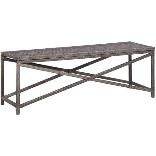vidaXL Vrtna klop 120 cm poli ratan siva Cene