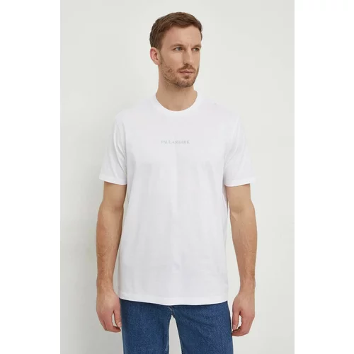 Paul&Shark Bombažna kratka majica moški, bela barva