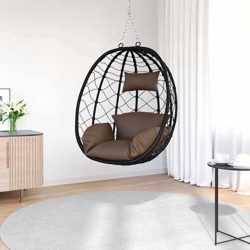  Viseća jaja stolica Boja kafe 91,5 x 54,5 x 107 cm poliratan Cijene