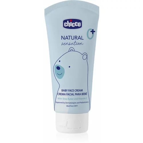 Chicco Natural Sensation Baby krema za lice za djecu od rođenja 0+ 50 ml