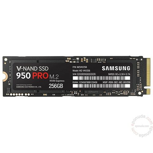 Samsung 256GB M.2 MZ-V5P256BW 950 PRO Series SSD Slike