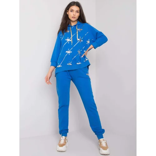 Fashion Hunters Dark blue tracksuit with pants