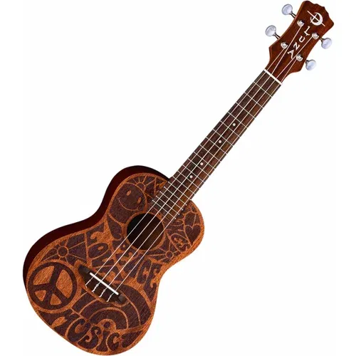 Luna Love Music Peace Koncertni ukulele Mahogany