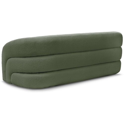 Bobochic Paris Zelena sedežna garnitura iz tkanine boucl&amp;eacute; 193 cm Elina &amp;ndash; Slike