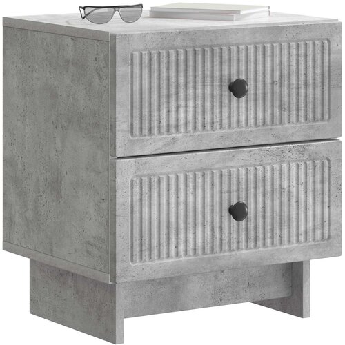  Noćni ormar s ladicama 2 pcs Betonska siva 43 x 34,5 x 47,5 cm Slike