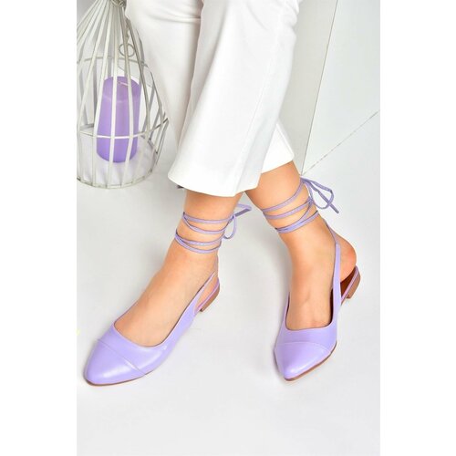 Fox Shoes Women's Lilac Tied Ankle Flats shoes Cene