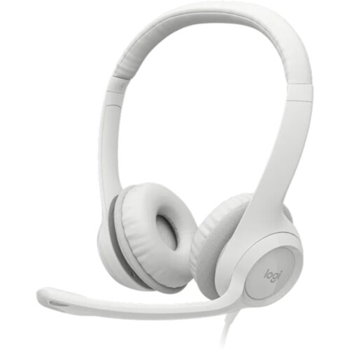  Slu&scaron;alice sa mikrofonom, Logitech H390, USB, Noise-canceling Rotating microphone, Off-White, 981-001286 Cijene