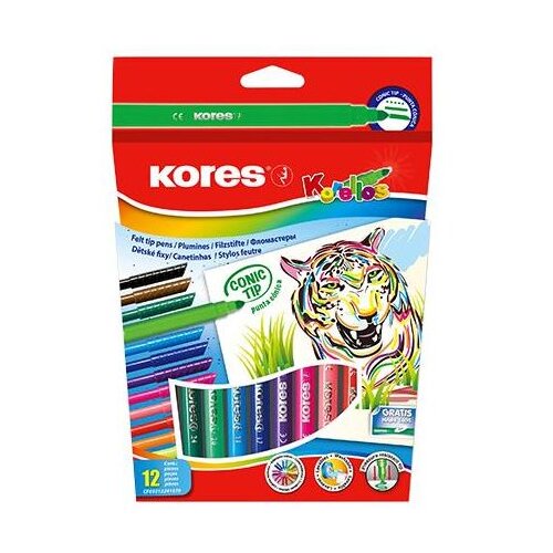 Kores Flomastri, debela mina, 12 kos Cene