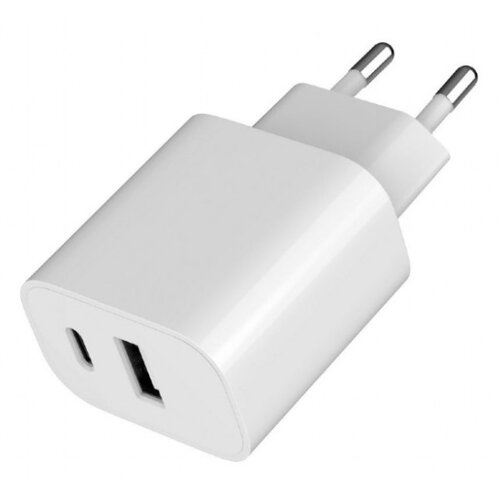 Gembird TA-UC-2AC12-01 USB punjac, 2-port USB-A+ USB-C, 2.4 A, white Cene