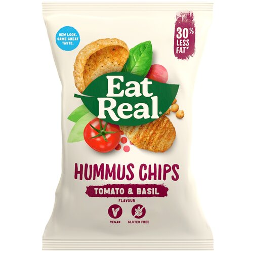 Eat Real čips od humusa sa paradajzom i bosiljkom 45g Slike