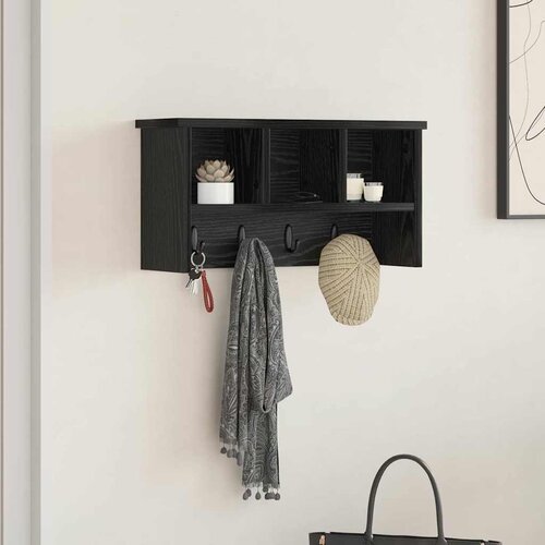  Vješalica za kapute na zidu Zidne Crni hrast 50 x 16 x 26 cm Cene