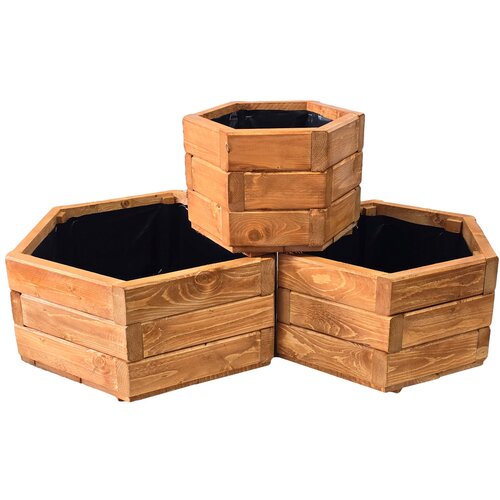  Set drvenih cvjetnih posuda (3 kom) Slike