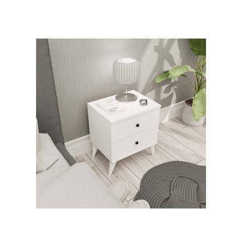 Hanah home mona 3720 white nightstand Cene