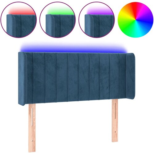 VidaXL LED uzglavlje tamnoplavo 83x16x78/88 cm bar&amp;scaron;unasto Slike
